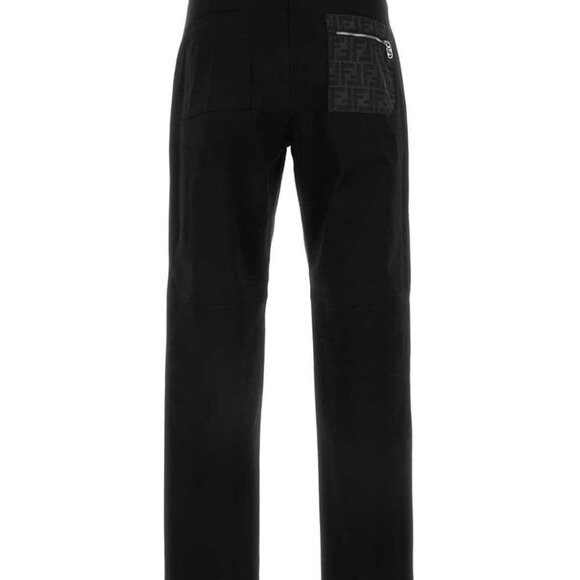 FENDI Ff Motif Trousers Pants In Nero Size 50 - Picture 1 of 8